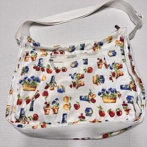 LeSportsac  Farm Stand Shoulder Crossbody Vtg Planter Cherry Apple bag Fruit